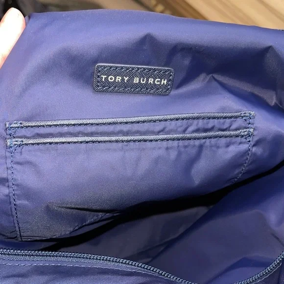 Tory Burch Navy and Red Patterned Tote Nylon Tory Burch - Picture 6 of 7